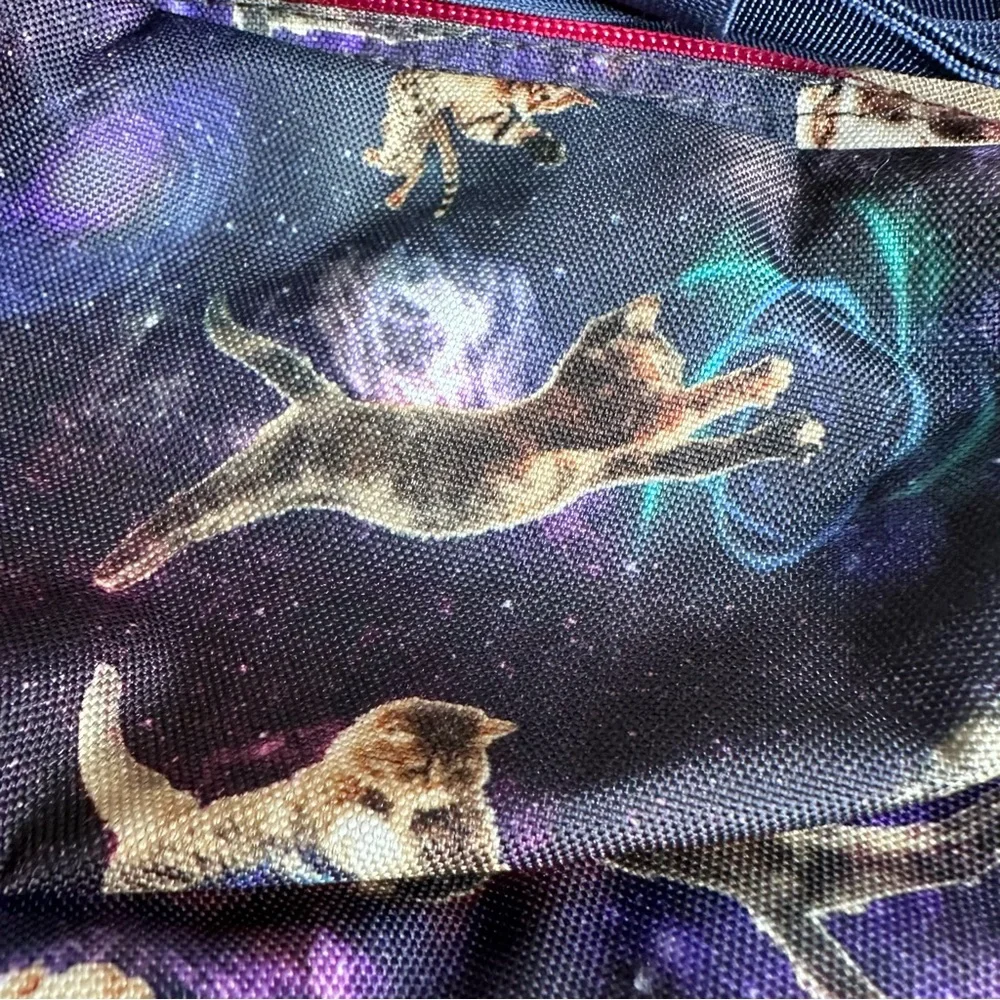 Jansport Galaxy Cat Dog Fanny Pack - Blue and Pink - Picture 4 of 8